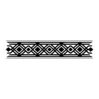 Decorative Black Geometric Border On White Background vector