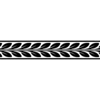 Minimalist Leaf Border In Black And White vector