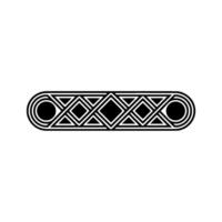 Geometric Ornamental Border, Black And White vector