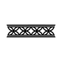 Decorative Black Geometric Border On White Background - Element vector