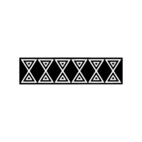 Black White Geometric Border On White Background vector