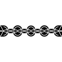 Minimalist Black White Decorative Border Element vector