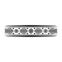 Minimalist Winter Border With Snowflakes And Feathers vector