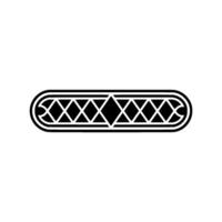 Minimalist Black Diamond Pattern On Light Gray, Decorative Element vector