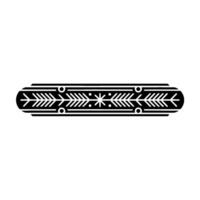 Minimalist Decorative Border Black And White Geometric vector