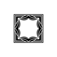 Geometric Art Deco Frame Minimalist On White vector