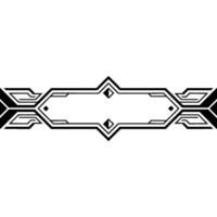 Minimalist Geometric Line Art Border Element vector