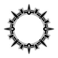 Geometric Black And White Circular Ornament, Decorative vector