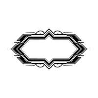 Art Deco Frame, Black And White Decorative Element vector