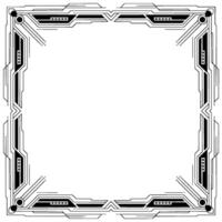 Deco Tech Frame Art Deco Border With Modern Geometric vector