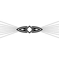 Geometric Abstract Black White Symmetry On White, Art Deco Style vector