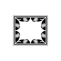 Decorative Black And White Frame Minimalist Elegance vector