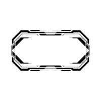 Modern Tech Frame Futuristic Geometric Border On White Background vector