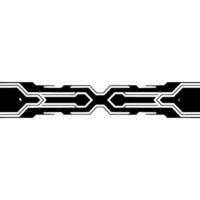 Geometric Tech Banner In Black And White vector