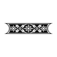 Elegant Black And White Christmas Border - Snowflake vector
