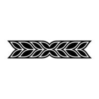 Black And White Leafy Border Element, Illustration vector