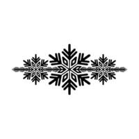 Minimalist Snowflake Garland On White Background Winter vector