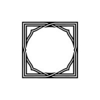 Geometric Black Frame On White, Ornamental, Modern Minimalist vector