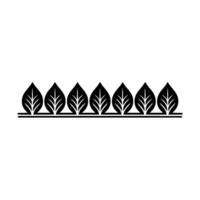 Minimalist Leaf Border Element, Black And White vector