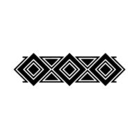 Minimalist Geometric Diamond Pattern, Black White, Decorative Border vector