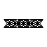 Geometric Border In Black White, Abstract Ornamentation vector