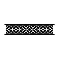 Geometric Black And White Pattern Border Element vector