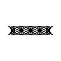 Elegant Geometric Black White Decorative Border Element vector