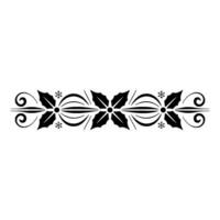 Elegant Black And White Christmas Border - Decoration vector