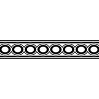 Abstract Circular Border Ornament In Black White, Illustration vector