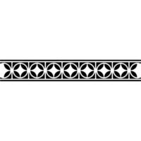 Minimalist Black And White Geometric Border Pattern vector