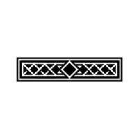 Geometric Border Minimalist Black And White Element vector