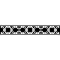 Black White Geometric Circle Border On White Background vector