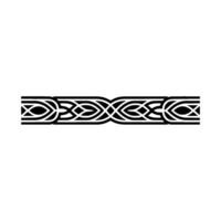 Ornate Black Celtic Knotwork Border, Simple Element vector