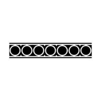 Geometric Black And White Circle Border vector