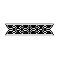 Abstract Geometric Border, Minimalist Black White Ornament vector