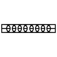 Modern Geometric Black Border On White Background vector