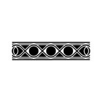 Geometric Black And White Border, Simple Illustration vector