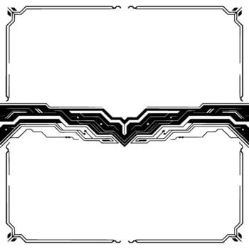 Futuristic Tech Frame Background With Circuitry Elements vector