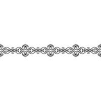 Elegant Black Ornate Border On White Decorative Element vector