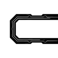 Futuristic Frame Black And White Tech Interface Element vector