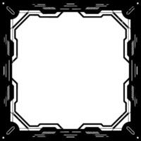 Futuristic Tech Frame With Geometric Elements And White Background vector