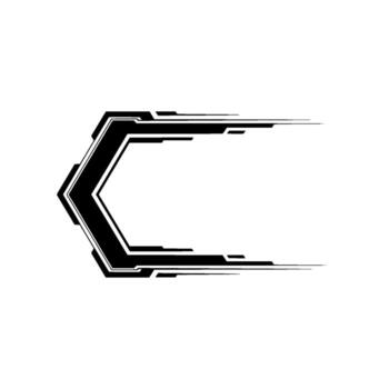 resumen tecnología marco, hexágono forma, minimalista vector