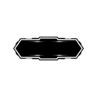 Futuristic Black Ui Panel With Highlighted Accents, Illustration vector