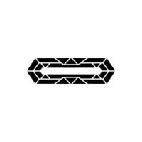 Geometric Black Oval Minimalist Element, Abstract Shape vector