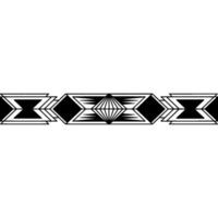 Geometric Black And White Border Art Deco Style Element vector