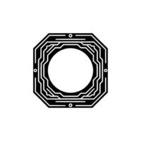 Modern Abstract Circuit Board Tech, Minimal, Geometric vector