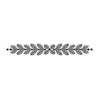 Black And White Leafy Border Ornament On White Background vector