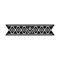 Geometric Banner Element Black White, Tribal vector