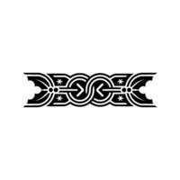Decorative Black Border Element, Geometric On White, Minimalist vector