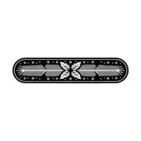Minimalist Christmas Border Holly, Berries, And Snowflakes On Black vector